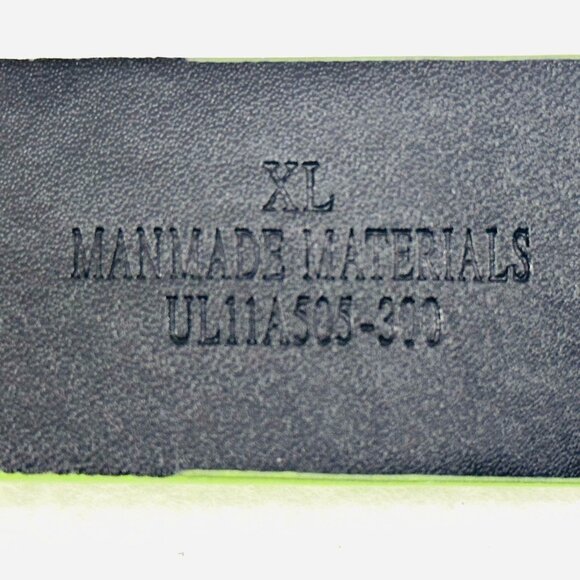 Double Grommet Green Faux Leather Belt 2-Row Studded Unisex XL - Like New - Picture 7 of 7